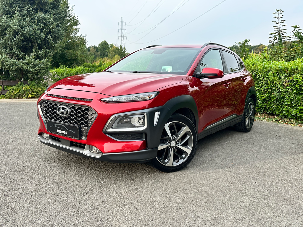 Hyundai Kona 1.0 T-GDi High Option – 2018 – Cuir, GPS, Krell, HUD, Attache Remorque – Carnet Complet